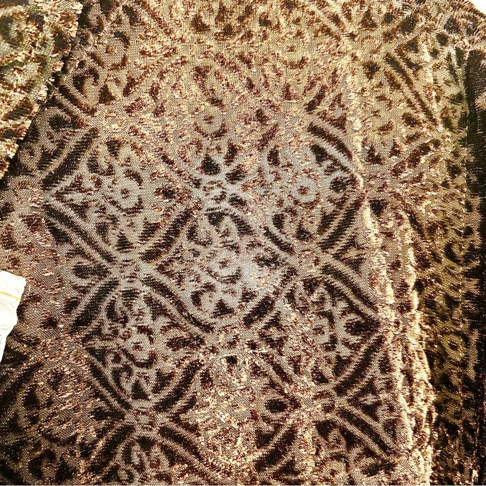 Chico's Rich Brown Patterned Blouse - Picture 7 of 7